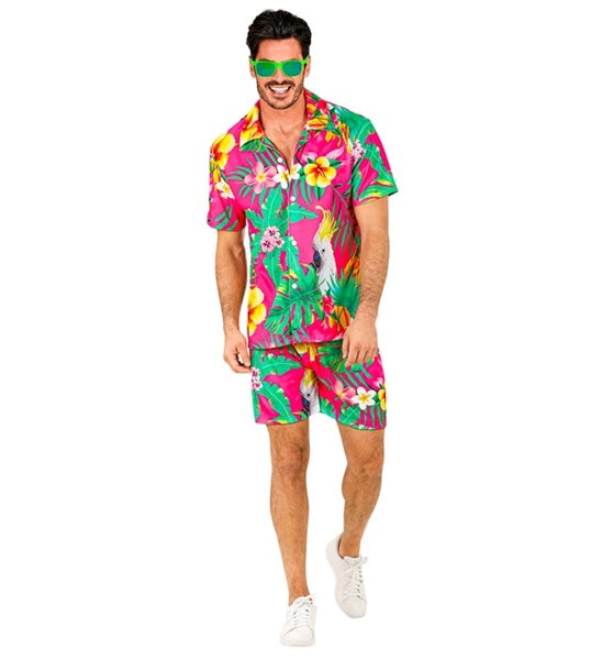 Tropisches Sommer Set für Herren Hemd/Shorts