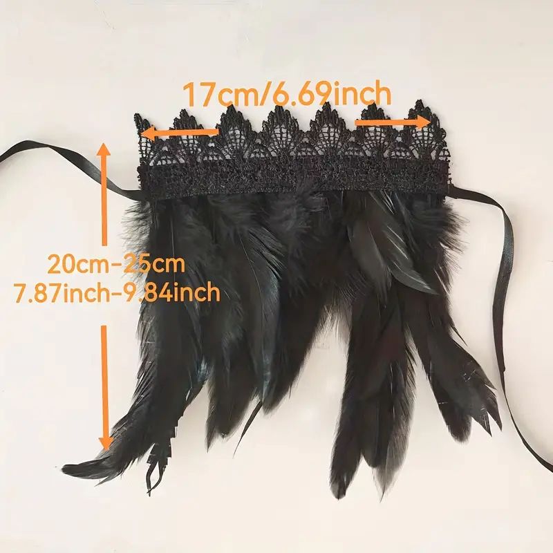 Feder Ärmel Handschuhe natürliche Farbe