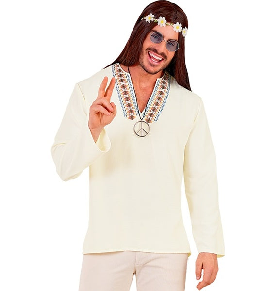 Hippie Hemd für Herren beige