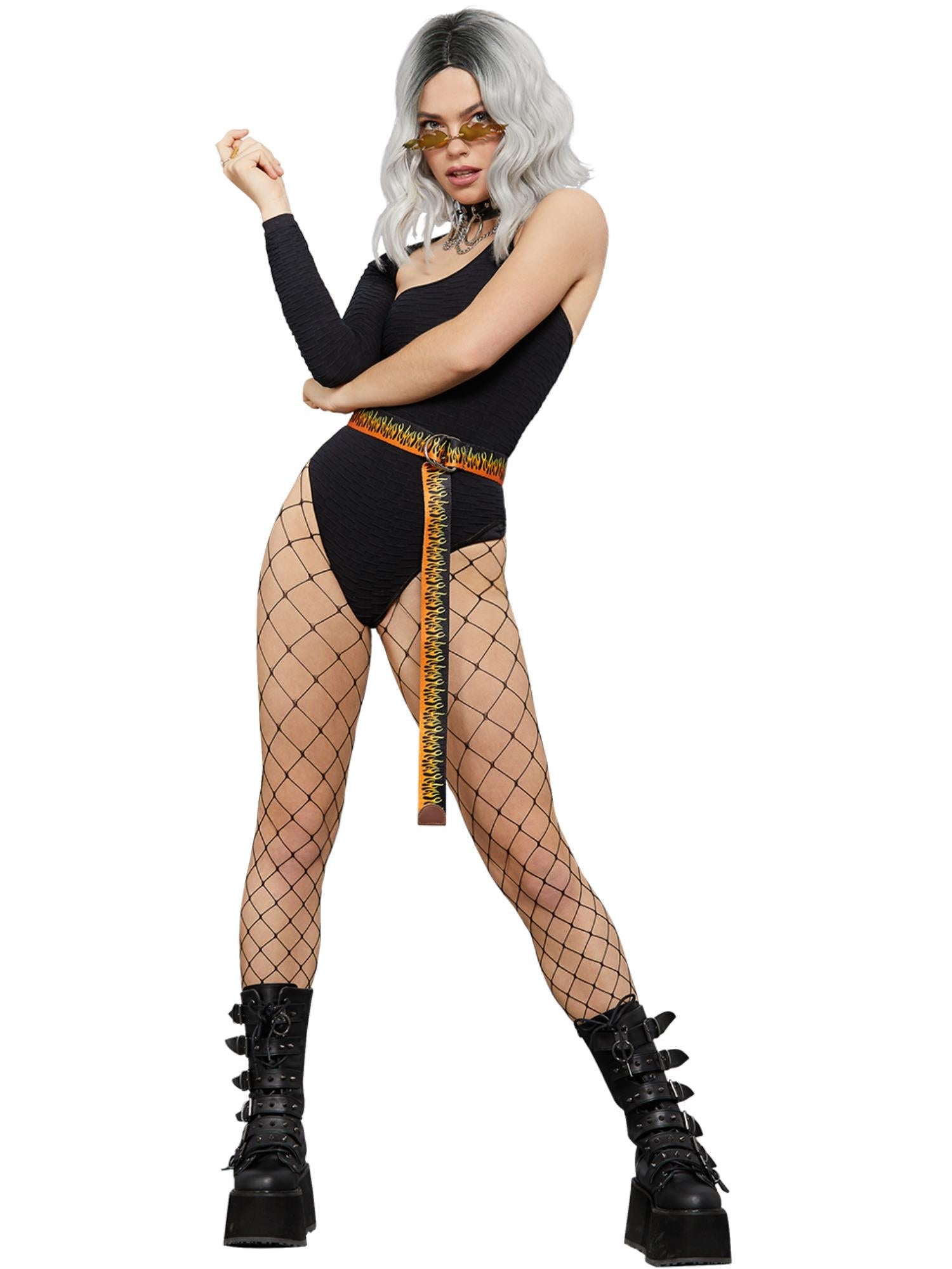 Schwarzer Fever One Bodysuit für Damen