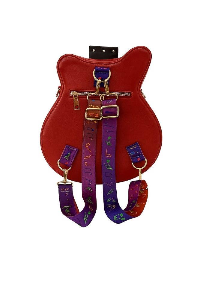 Rucksack in Gitarrenform rot