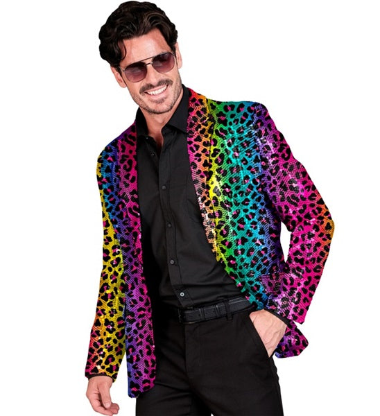 Rainbow Leo Pailletten Jackett für Herren