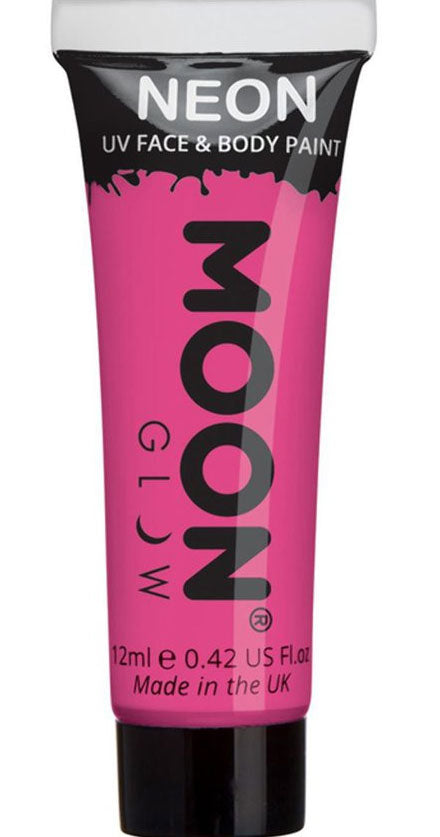 UV Gesichts- und Körperschminke in Neon-Pink 12ml