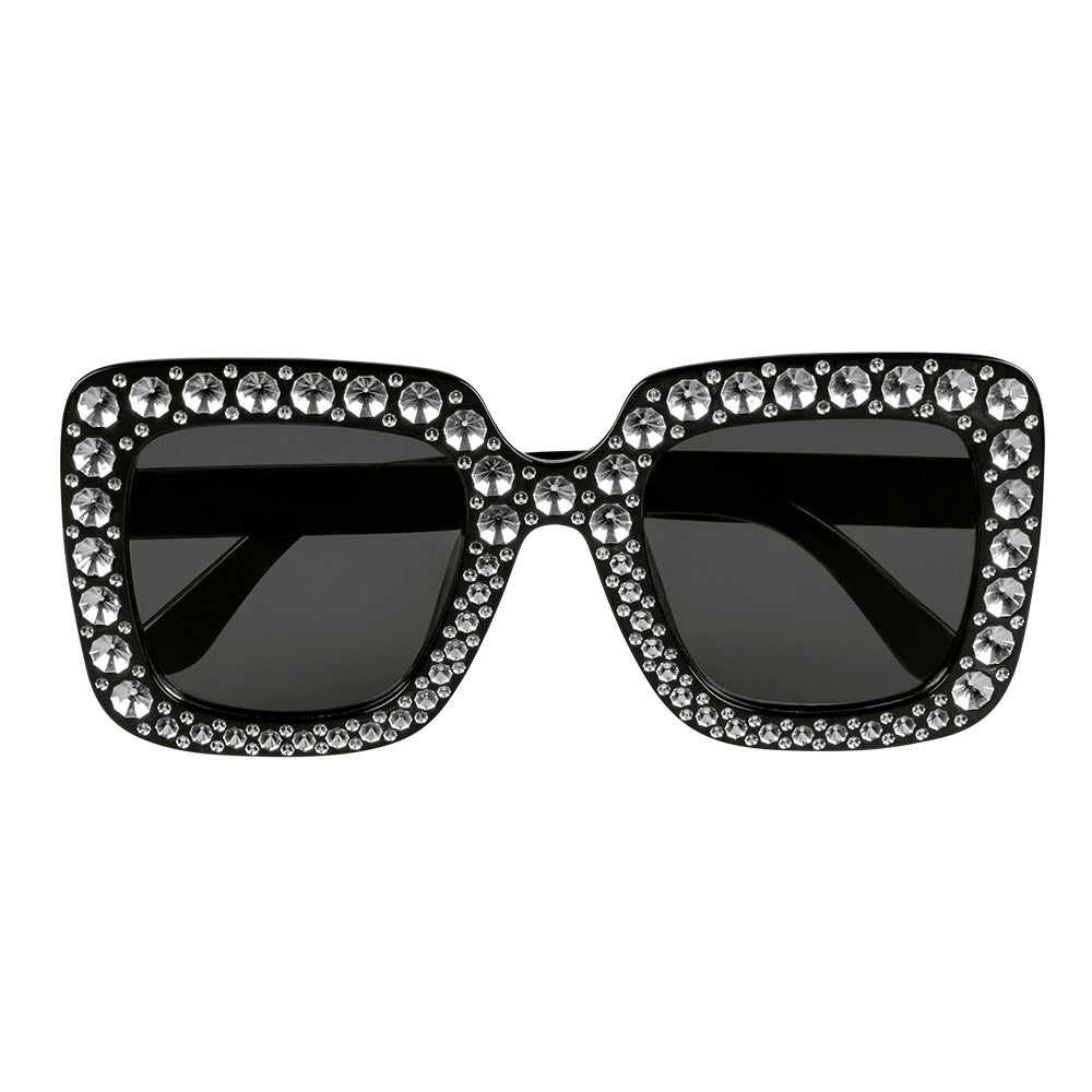 Partybrille Bling Bling schwarz