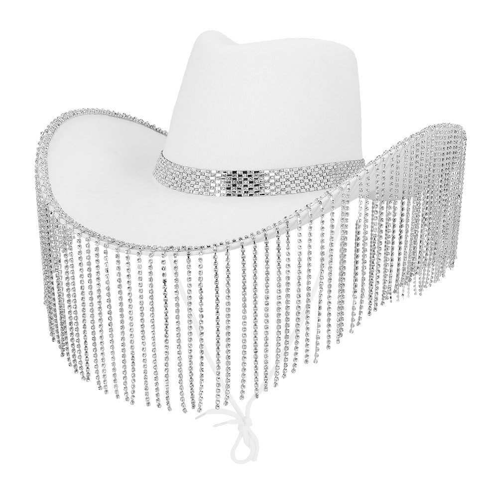 Glam Girl Cowboyhut in Weiß