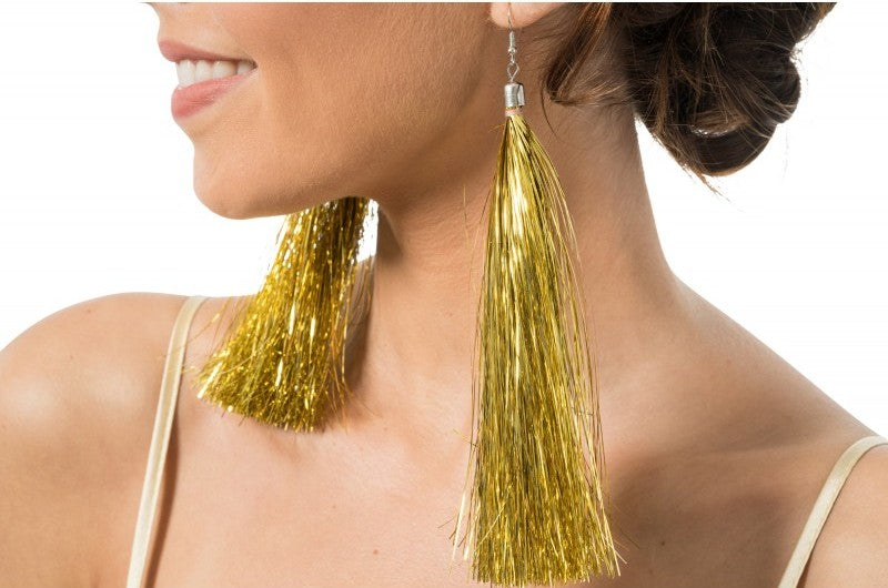 Ohrringe Gold-Fringe 17cm