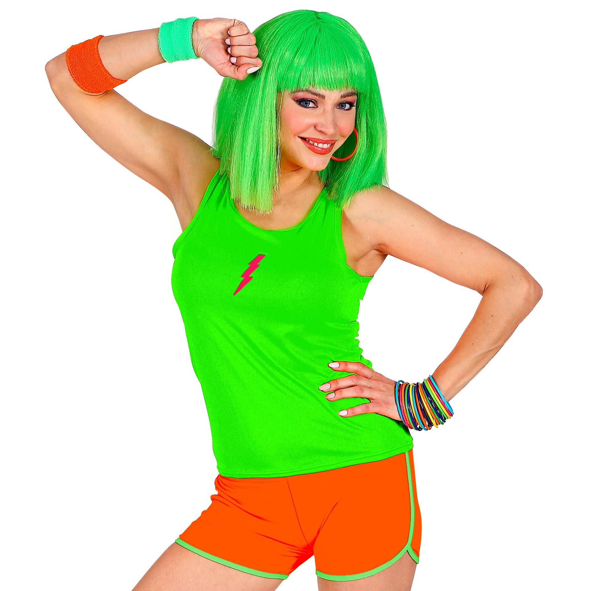 Retro Hot Pants für Damen neon-orange