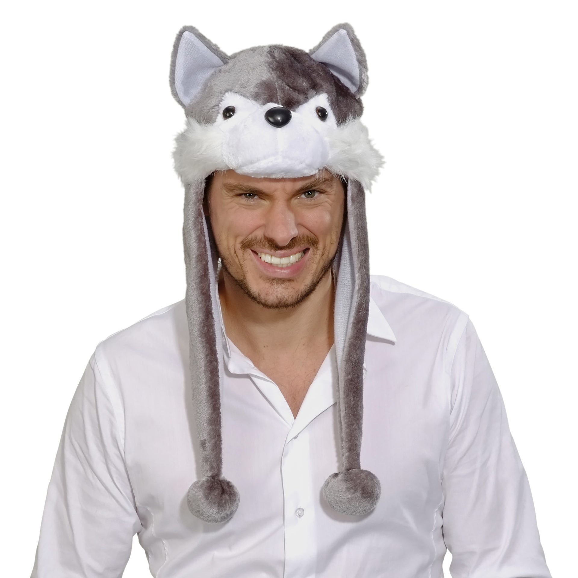 Wolfsmütze mit langen Bommeln