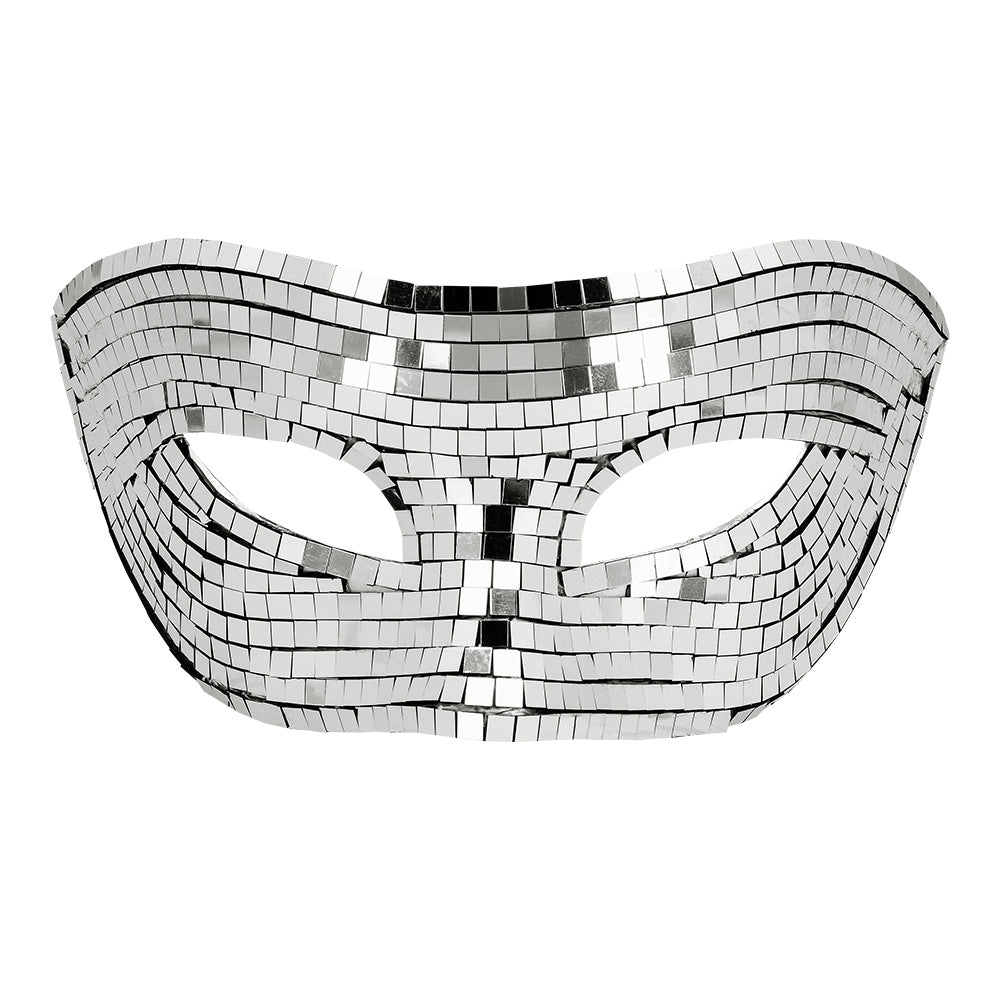 Silberne Disco Augenmaske