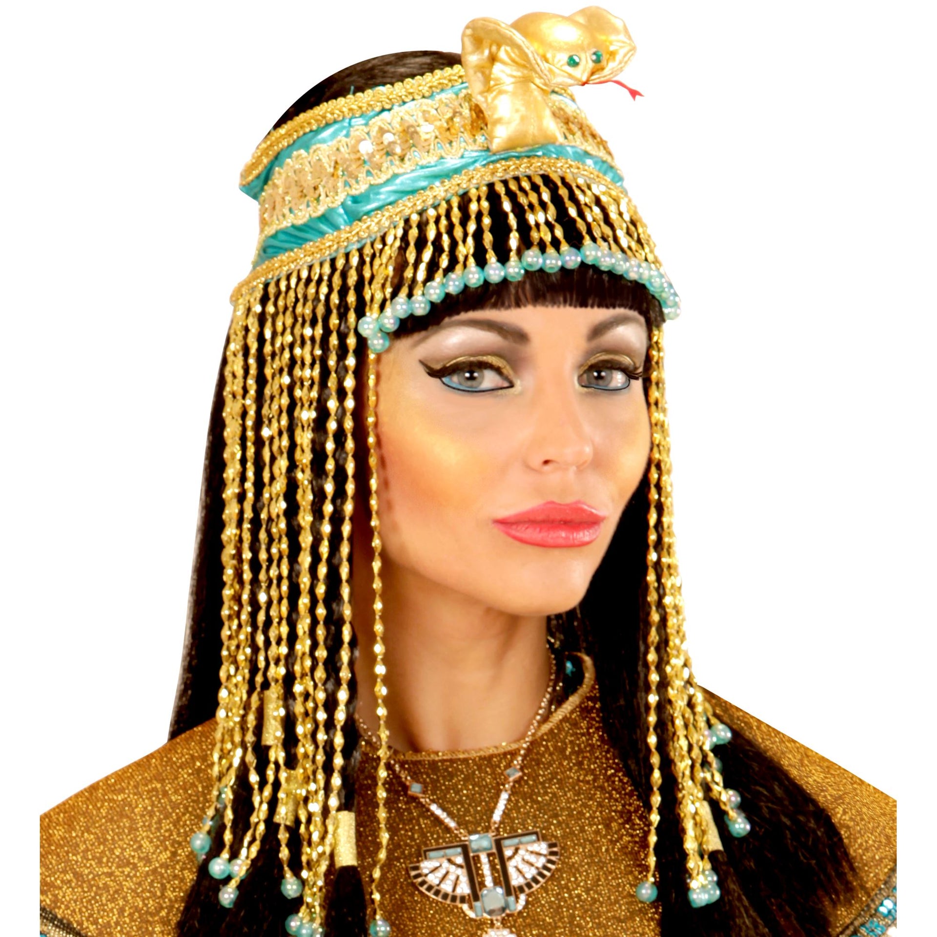 Goldenes Glitzer Make-Up