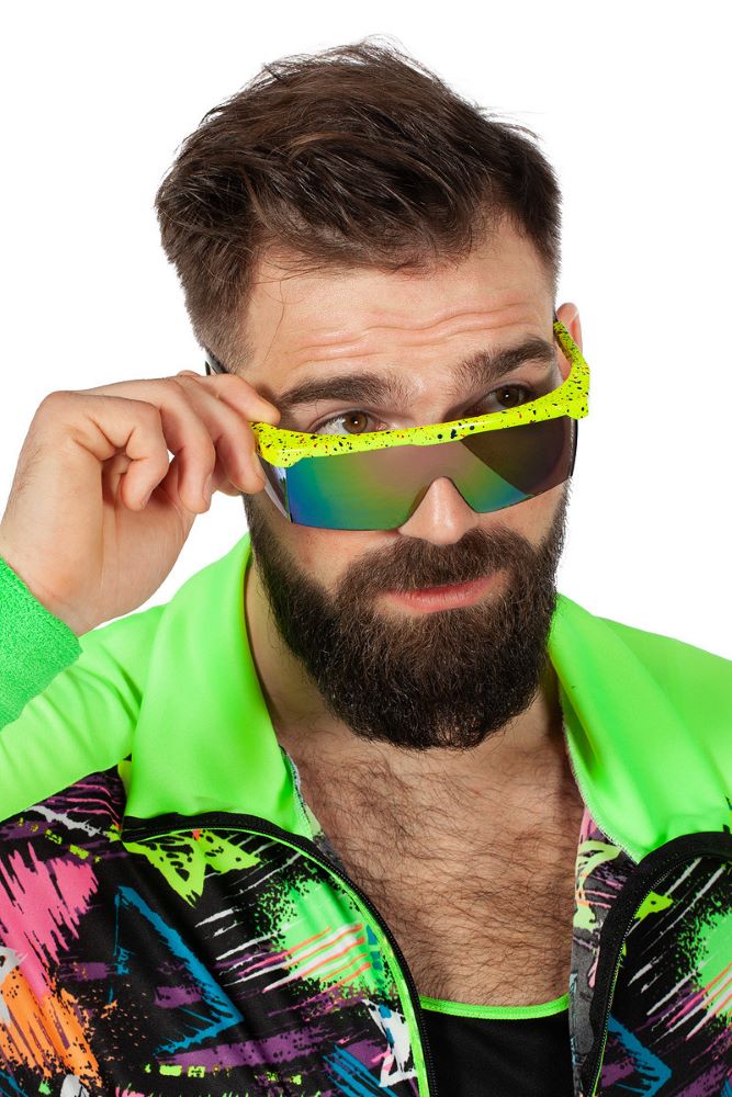 Neongelbe Partybrille