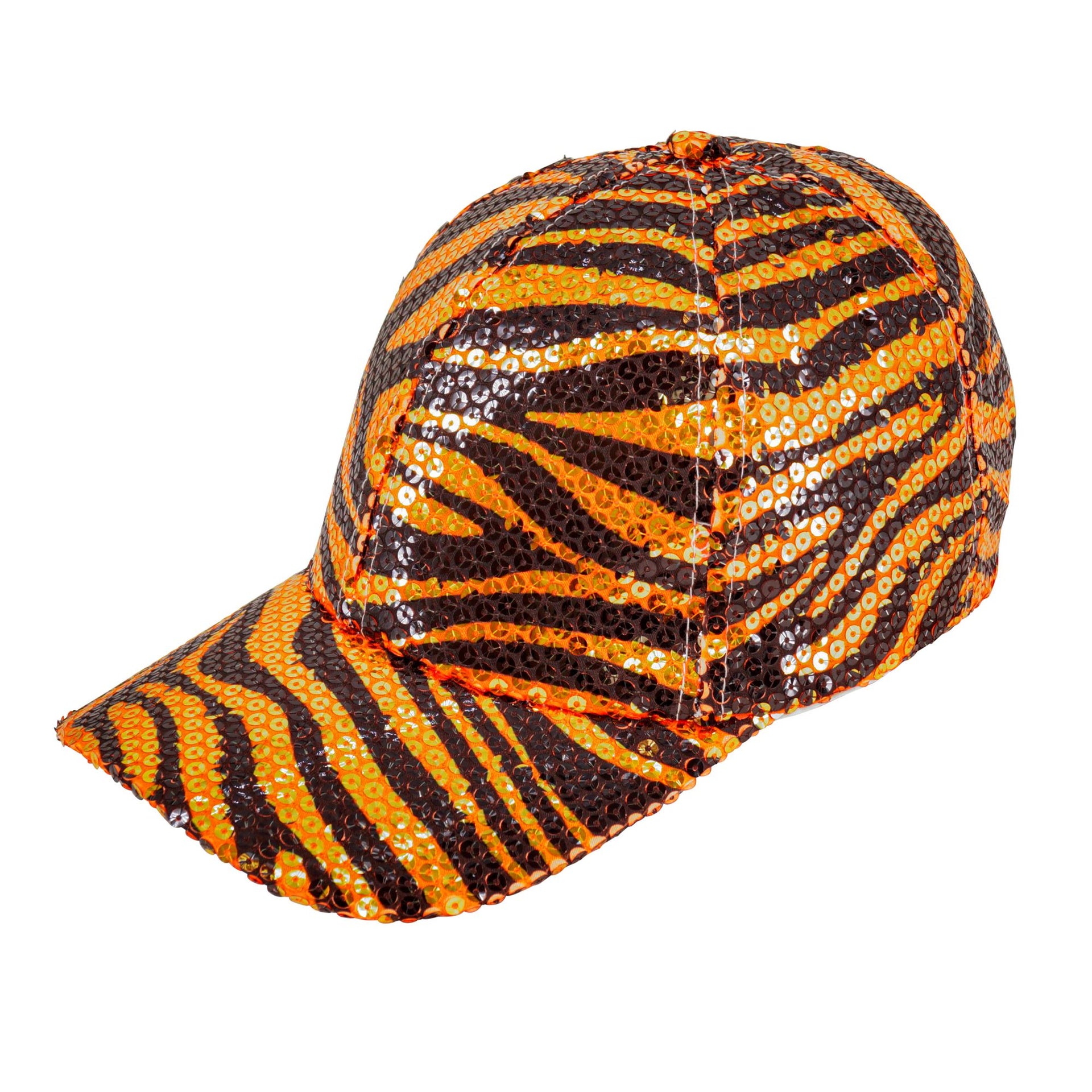 Pailletten-Basecap Tigermuster