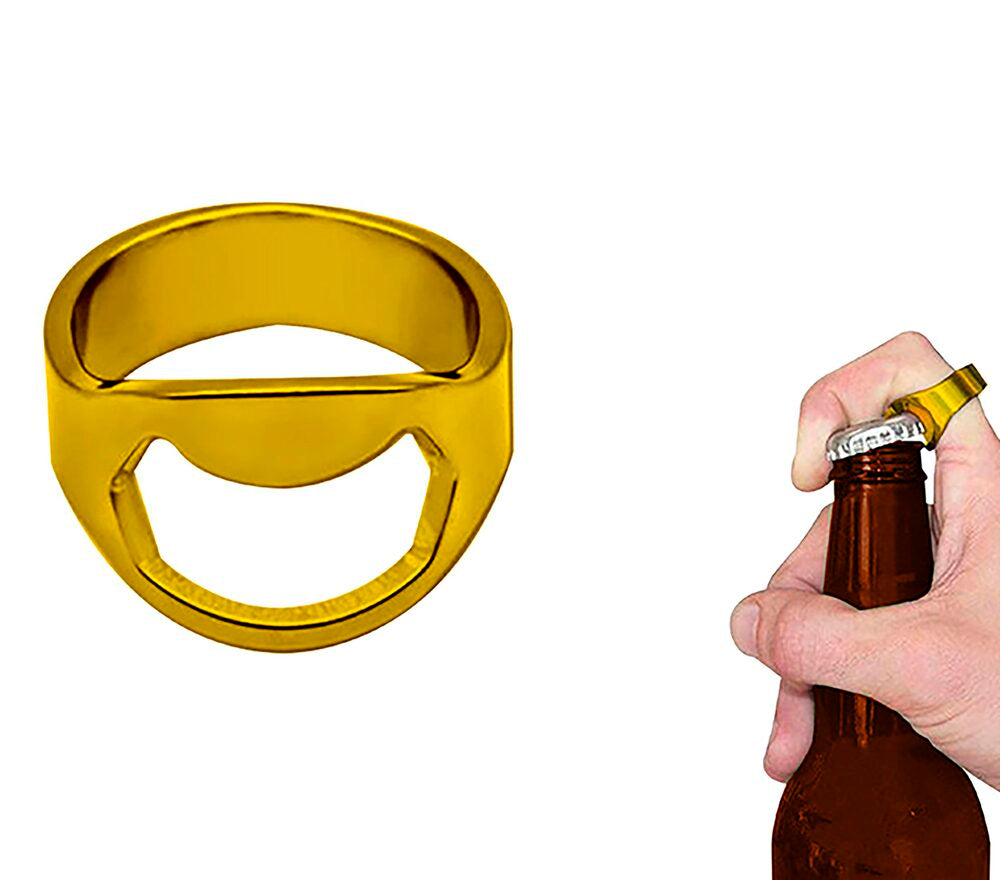 Goldener Ring mit Flaschenöffner