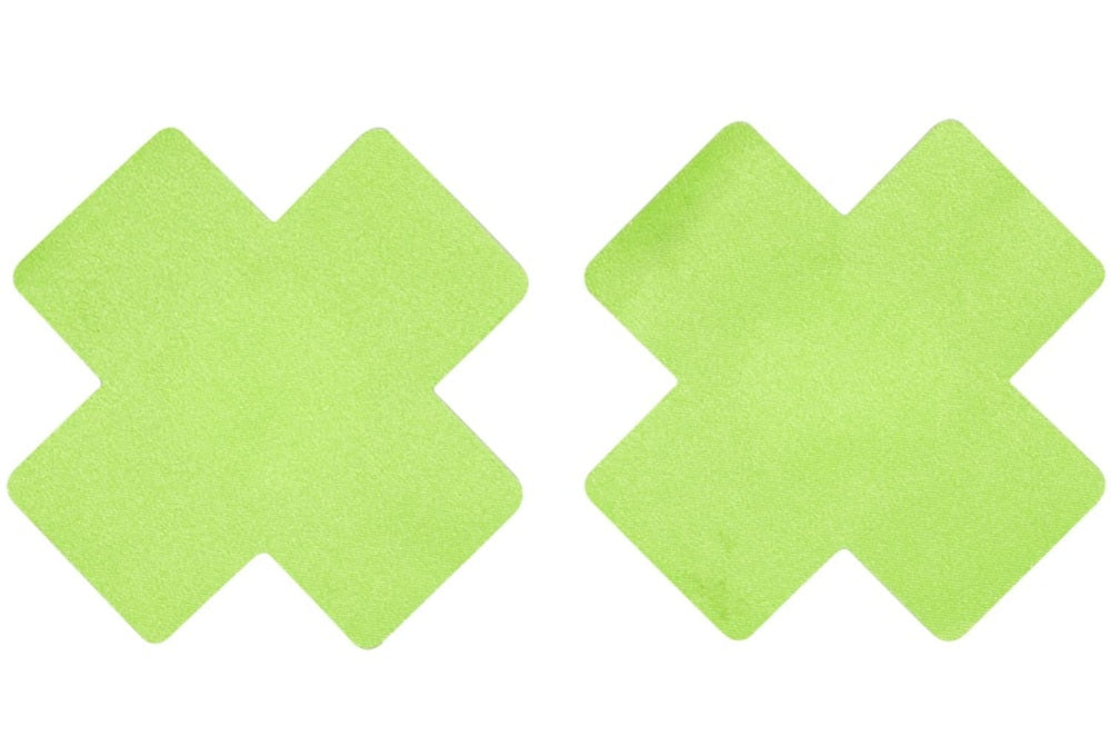 Fever Cross Nippel Pasties, Limette