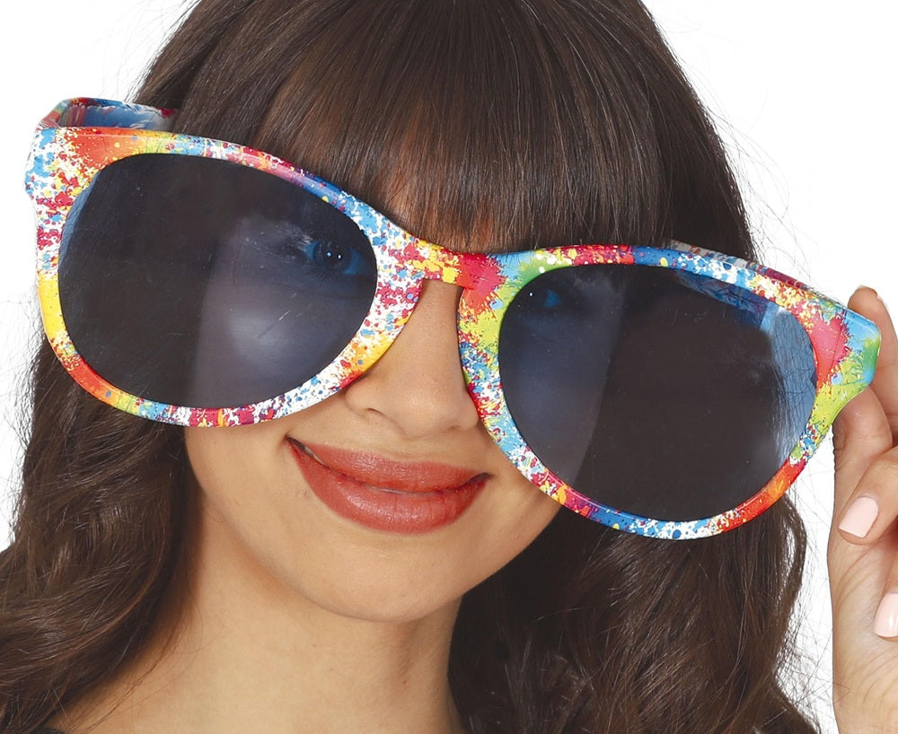 Riesenbrille Regenbogen für Damen