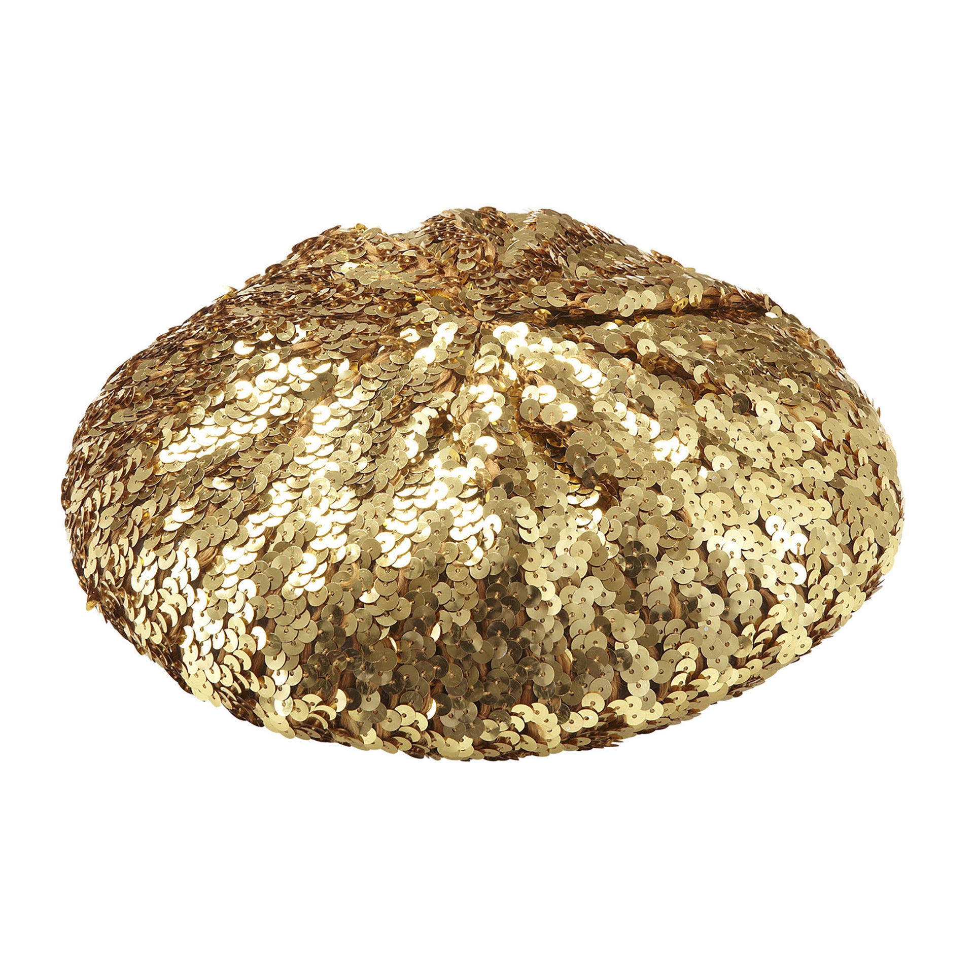 Goldene Glitzer Pailletten Baskenmütze