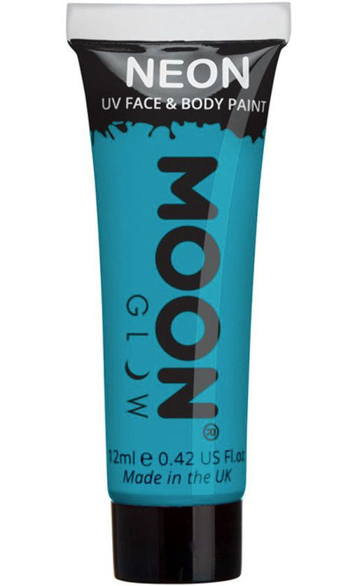 UV Face and Body Schminke in Neon-Blau 12ml
