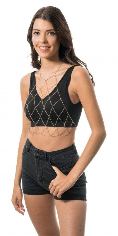 Neckholder Ketten-Top Einheitsgröße