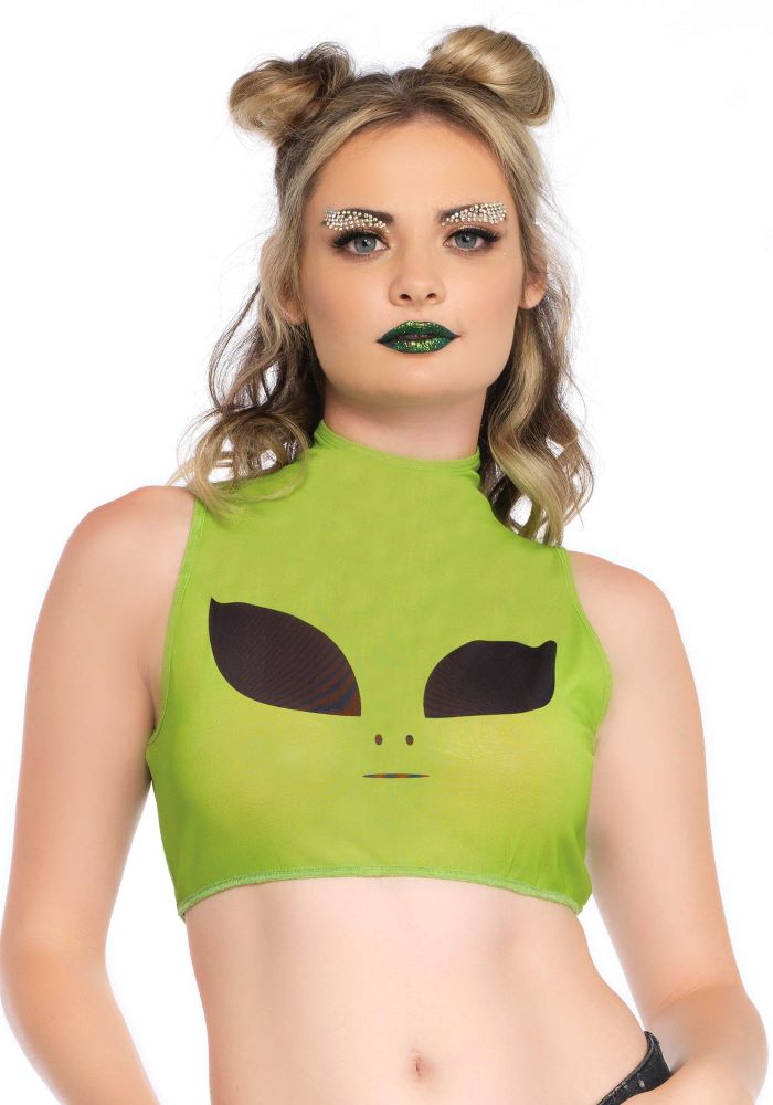 Bauchfreies Alien Top Größe M