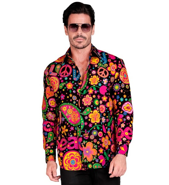 Neon Hippie Fashion Hemd für Herren Peace