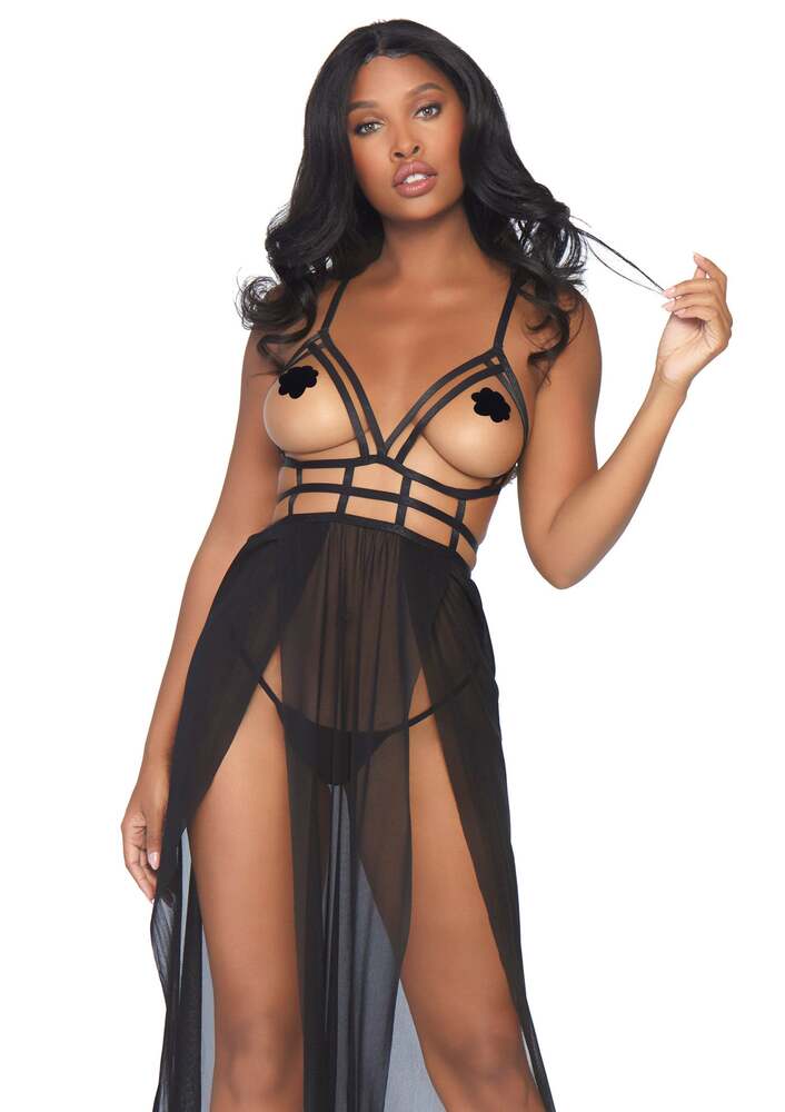 Cage Strap Maxi Dress and String