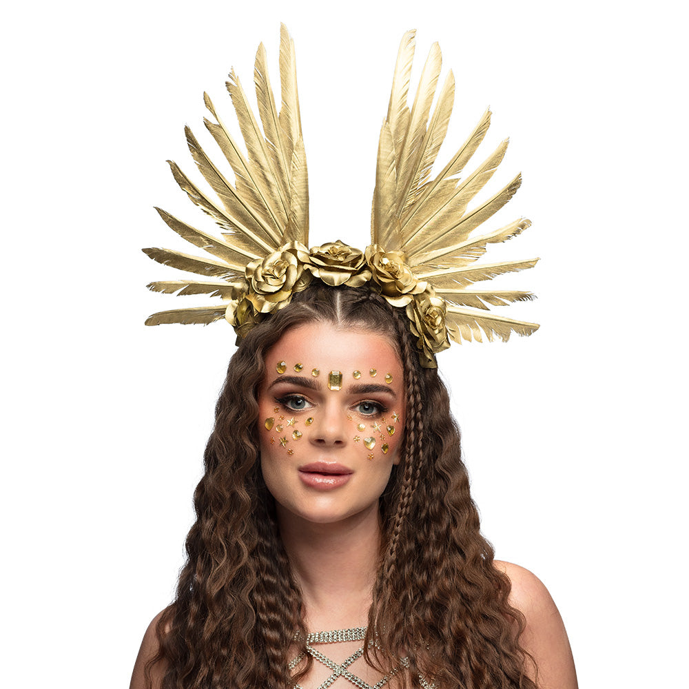 Goldenes Feder Festival Diadem