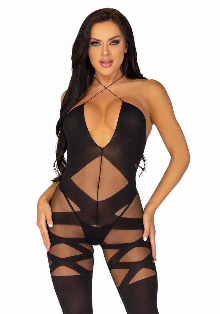 Catsuit mit trägerlosem Rücken