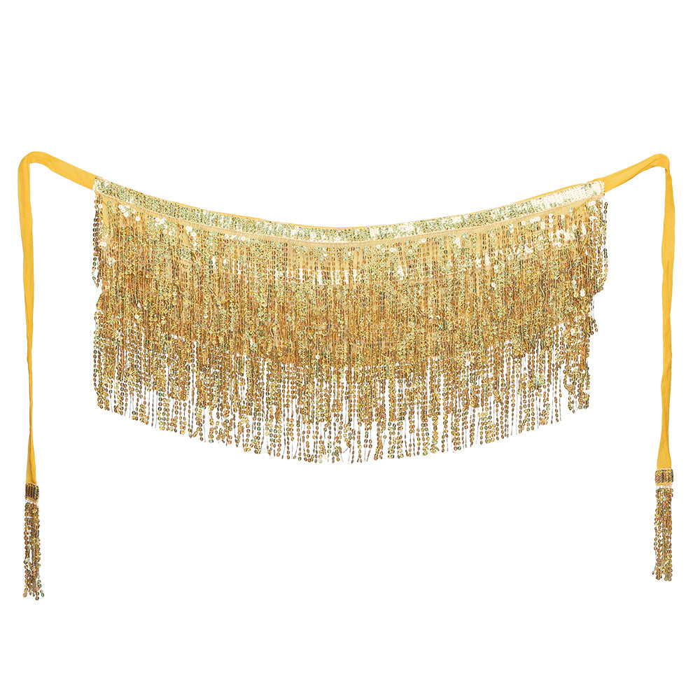 Goldener Hüftschal mit Pailletten