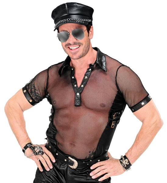 Rockiges Biker Netz Shirt Für Herren