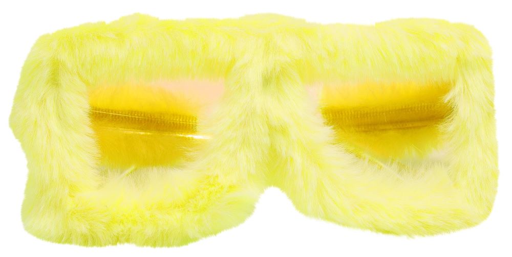 Gelbe Plüschbrille