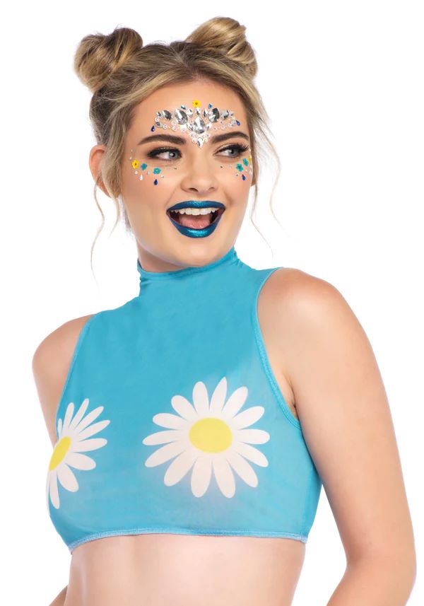 Crazy Daisy Mash-Crop-Top