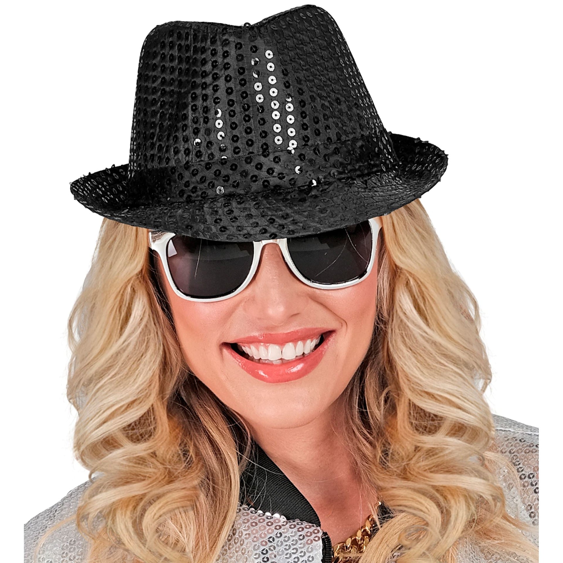 Disco Glamour Pailletten Hut