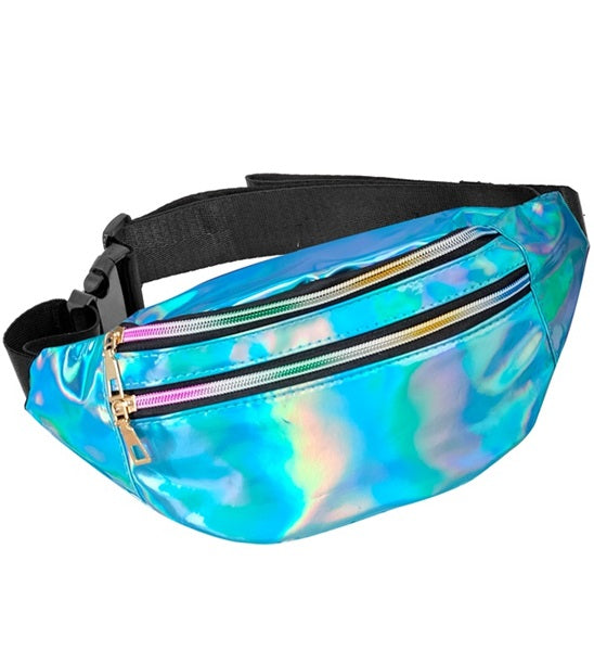 Bauchtasche Holografisch Blau