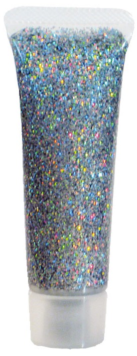 Silbrig-Buntes Glitzer-Gel