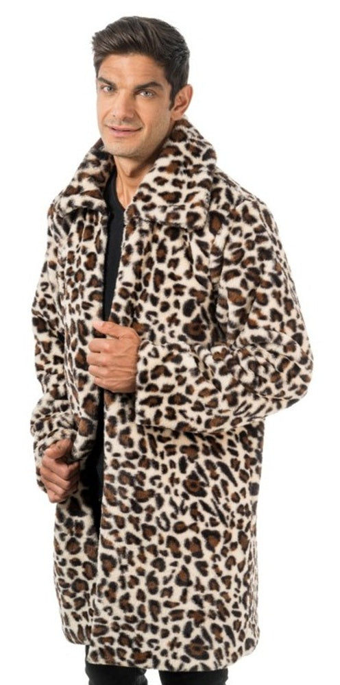 Mantel im Leopardenlook für Herren