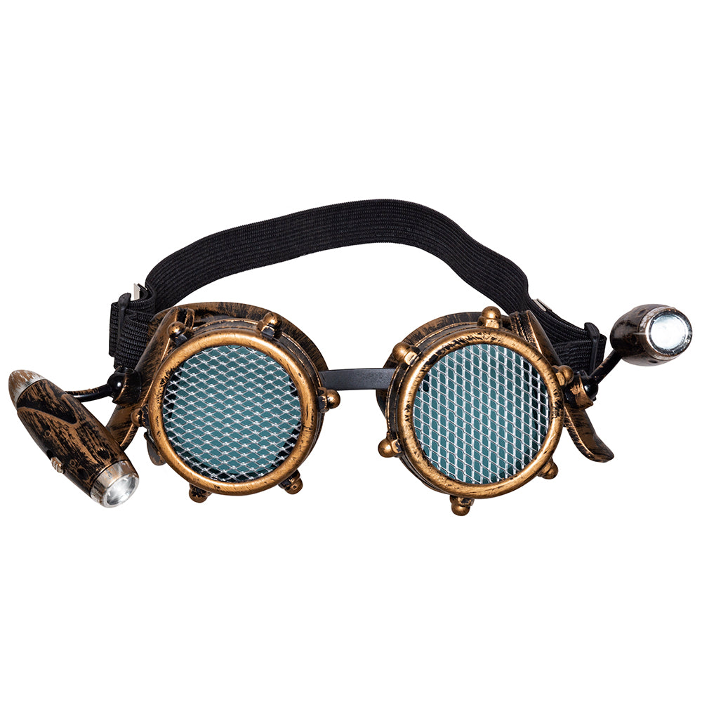 Steampunk Brille mit Lampen