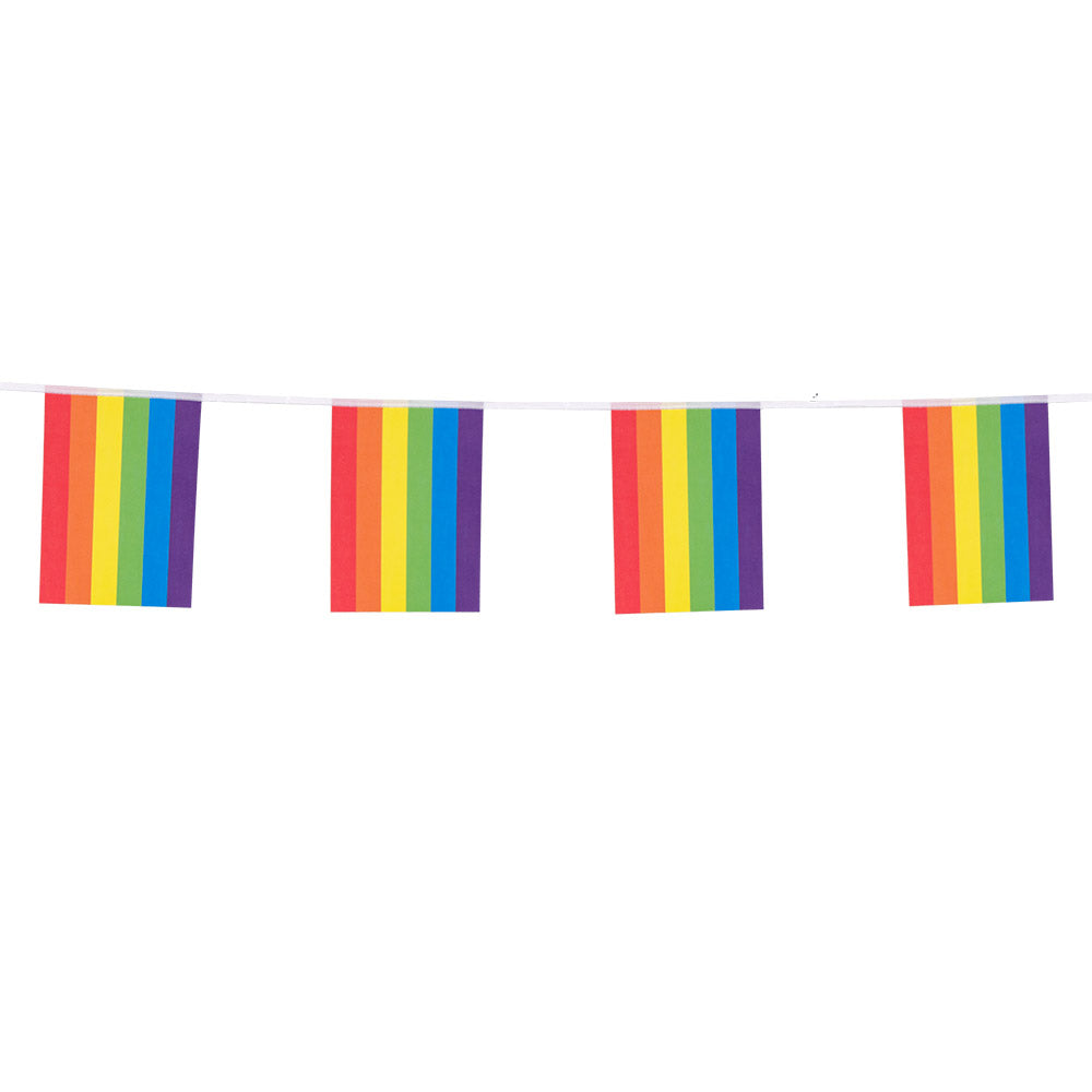 Papier-Wimpelkette Regenbogen 3 m