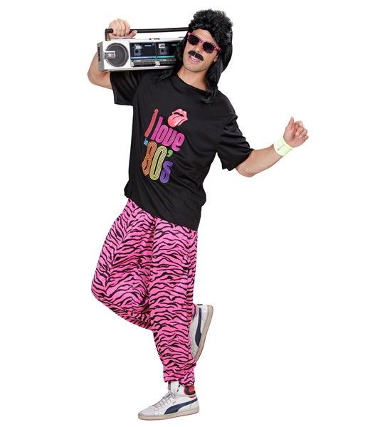 80er Jahre Zebrahose Pink Schwarz Für Herren
