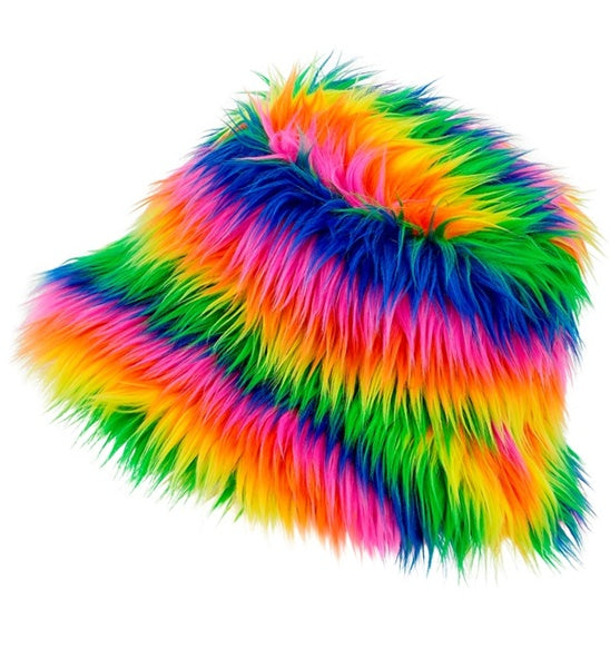 REGENBOGEN PLÜSCH ANGLERHUT