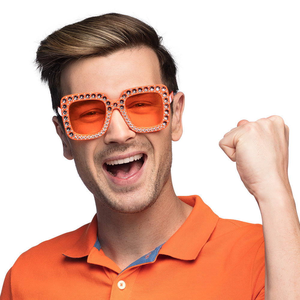Partybrille Bling Bling orange