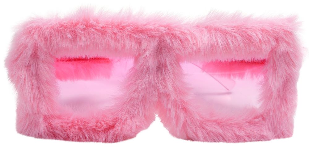 Rosa Plüschbrille