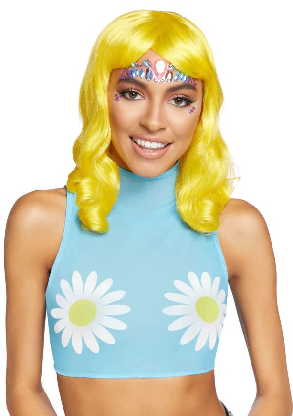 Crazy Daisy Mash-Crop-Top
