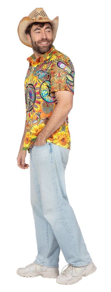 Hippie Flowers Partyhemd für Herren