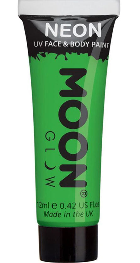 UV Gesicht und Körper Schminke in Neon-Grün 12ml